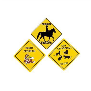 جانوروں کے کراسنگ پر توجہ دینا پیلا نشان