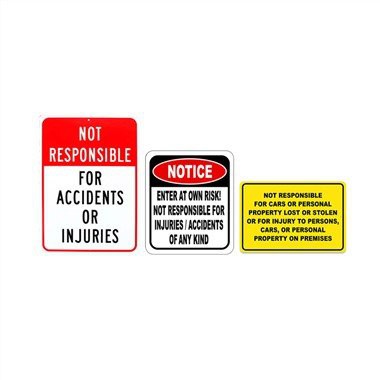 حادثات کے نشان کے لیے ذمہ دار نہیں۔